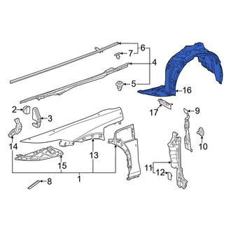Lexus OE - Front Left Fender Splash Shield