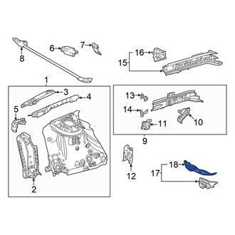 Lexus OE - Front Left Frame Side Member Reinforcement