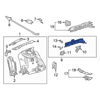 Lexus OE - Front Right Outer Frame Side Member