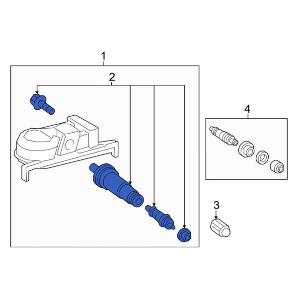 Tire Pressure Monitoring System (TPMS) Valve Stem