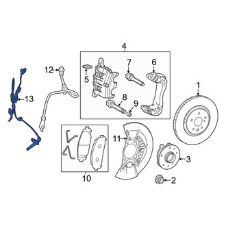 Lexus OE - Front Left ABS Wheel Speed Sensor