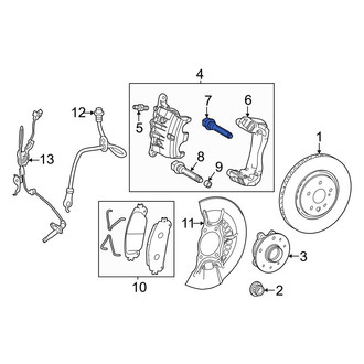 Lexus OE - Front Upper Disc Brake Caliper Pin