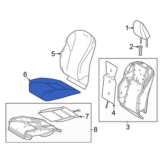 Lexus OE - Front Right Seat Back Cushion Cover
