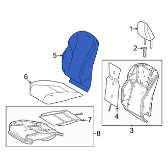 Lexus OE - Front Left Seat Back Cushion Cover
