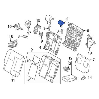 Lexus OE - Rear Right Inner Headrest