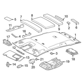 Lexus OE - Roof - Interior Trim (W/O Glass Roof Panel)