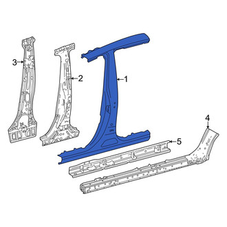 Lexus OE - Left Outer Body B-Pillar and Rocker Panel