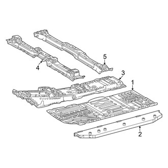 Lexus OE - Pillars, Rocker & Floor - Floor & Rails