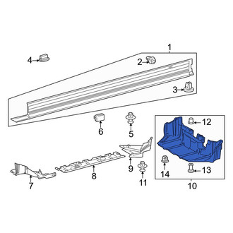 Lexus OE - Rear Center Floor Pan Splash Shield