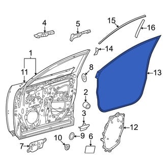 Lexus OE - Front Left Outer Door Seal