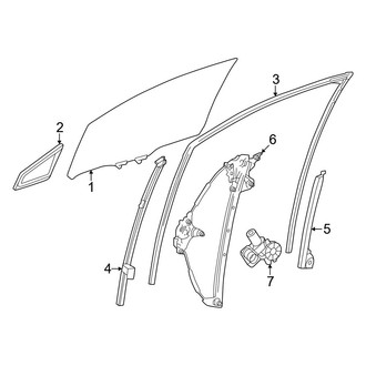 Lexus OE - Front Door - Glass & Hardware (Luxury / Premium)