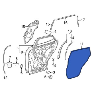 Lexus OE - Rear Left Outer Door Seal