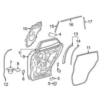 Lexus OE - Rear Door - Door & Components