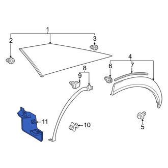 Lexus OE - Rear Left Stone Deflector