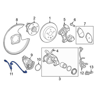 Lexus OE - Rear Right Brake Hydraulic Hose