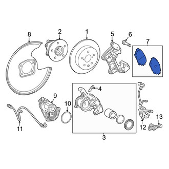 Lexus OE - Rear Disc Brake Pad Set