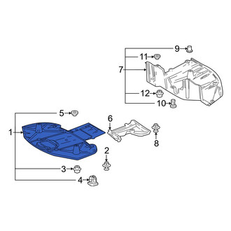 Lexus OE - Rear Center Floor Pan Splash Shield