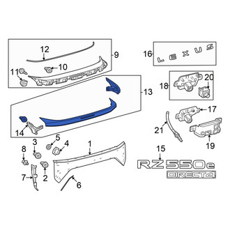 Lexus OE - Rear Lower Liftgate Finish Panel