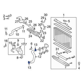 Lexus OE - Lower Radiator Hose Clamp