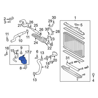 Lexus OE - Engine Coolant Reservoir Hose