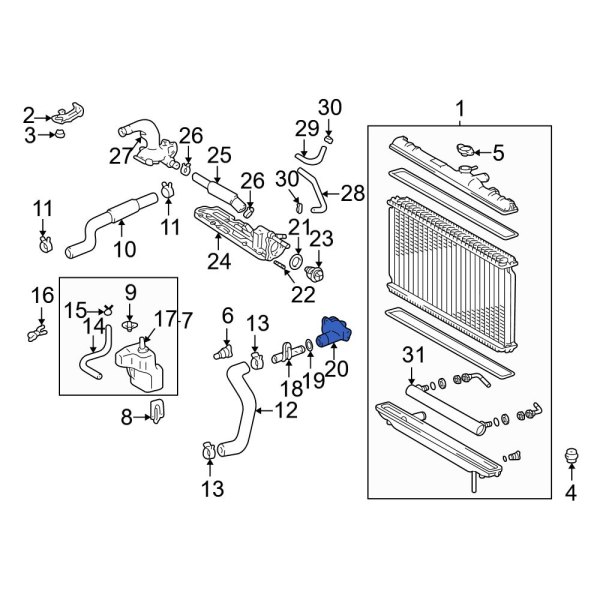 Engine Coolant Thermostat Housing