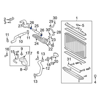Lexus OE - Engine Coolant Bypass Pipe Clamp