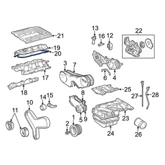 Lexus OE - Left Engine Valve Cover Gasket