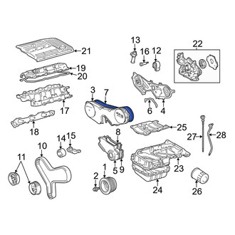 Lexus OE - Left Lower Engine Timing Cover Gasket