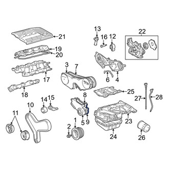 Lexus OE - Left Lower Engine Timing Cover Gasket