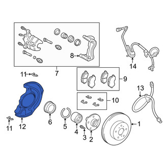 Lexus OE - Front Left Brake Dust Shield