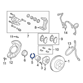 Lexus OE - Front Wheel Bearing Snap Ring