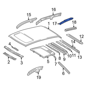 Lexus OE - Front Left Roof Side Rail