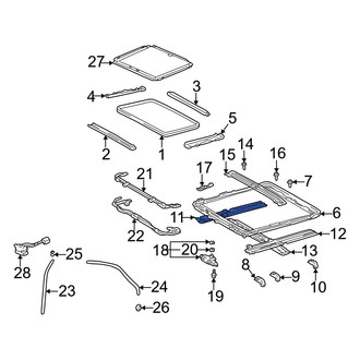 Lexus OE - Right Sunroof Guide Rail
