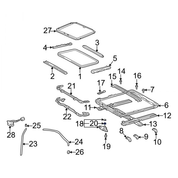 Sunroof Drive Gear