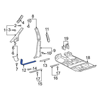 Lexus OE - Front Left Inner Door Sill Plate
