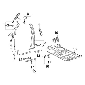 Lexus OE - Pillars, Rocker & Floor - Interior Trim