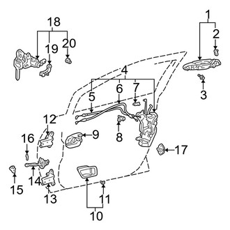 Lexus OE - Front Door - Lock & Hardware