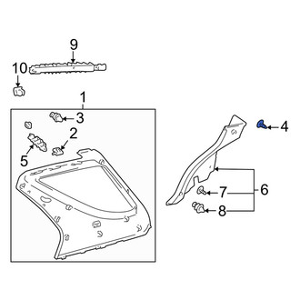 Lexus OE - Lower Quarter Panel Trim Panel Clip