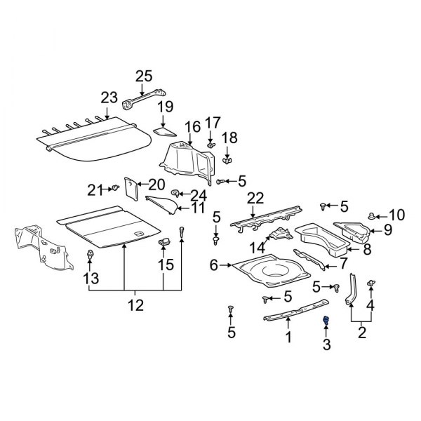 Liftgate Trim Scuff Plate Clip