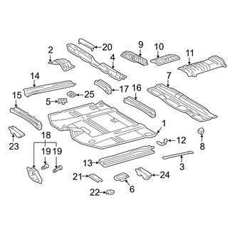 Lexus OE - Pillars, Rocker & Floor - Floor & Rails (AWD)