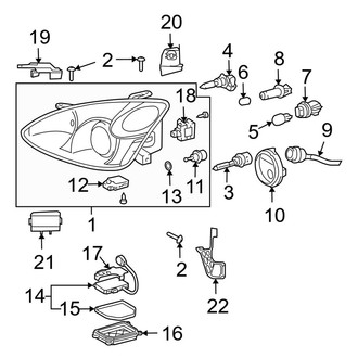 Lexus OE - Front Lamps - Headlamp Components (Japan Built, With HID, With Adaptive Lighting)