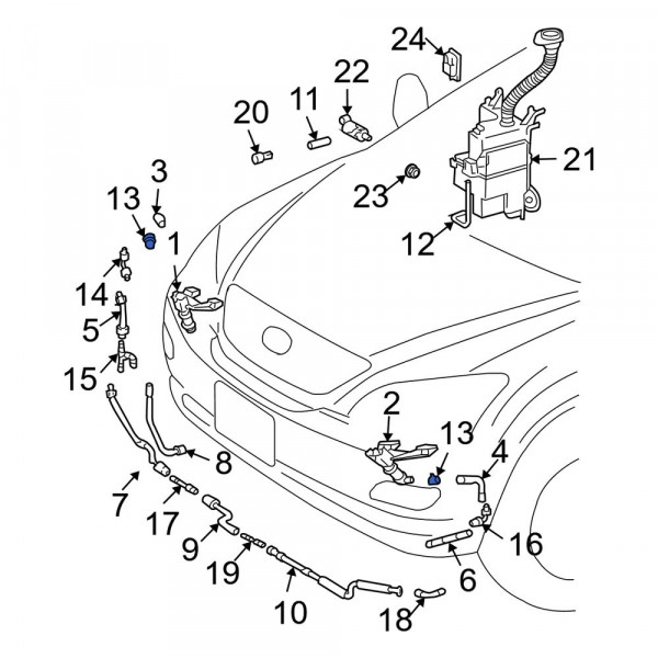 Lexus OE 8527933050 - Headlight Washer Cover Spring