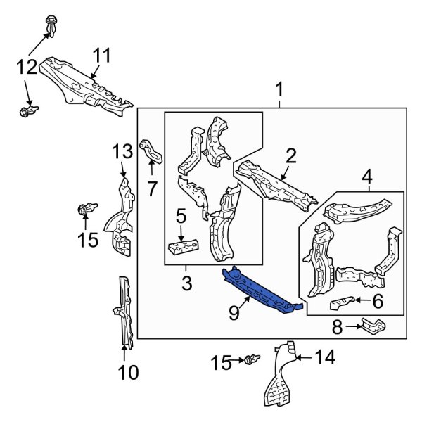 Radiator Support Tie Bar