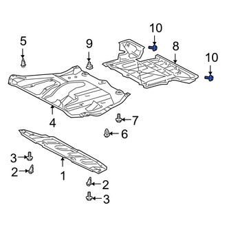 Lexus OE - Front Radiator Support Splash Shield Bolt