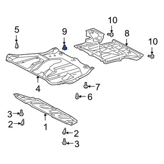 Lexus OE - Radiator Support Splash Shield Seal