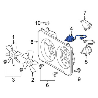 Lexus OE - Right Engine Cooling Fan Motor