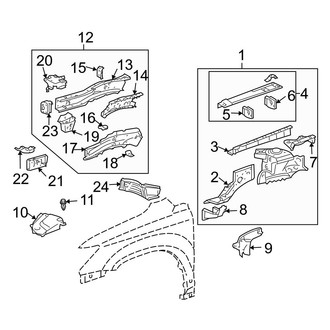Lexus OE - Fender - Structural Components & Rails
