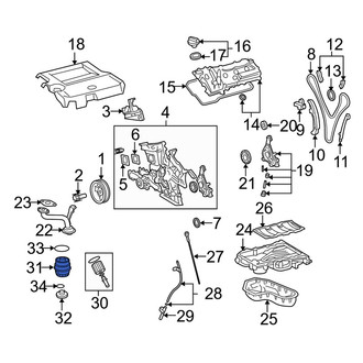 Lexus OE - Engine Oil Filter Housing Cover