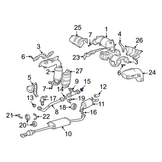 Lexus OE - Center Rear Exhaust Muffler Gasket
