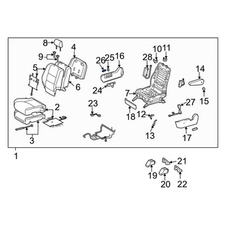 Lexus OE - Front Right Power Seat Switch Knob